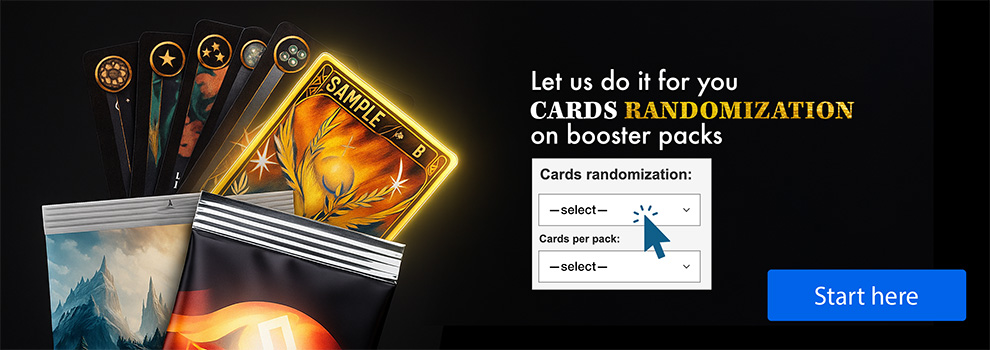 new randomized cards booster packs
